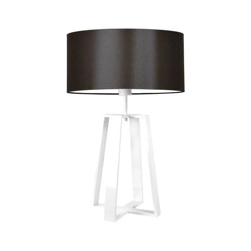 Lampka nocna stołowa Thor nowoczesna z abażurem brązowym do sypialni i salonu LYSNE