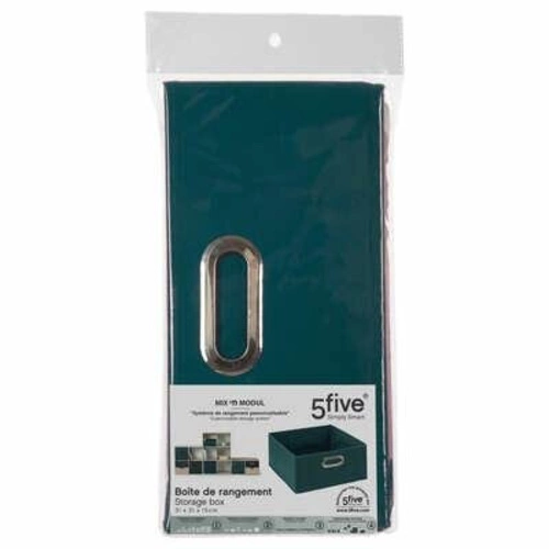 Pudełko materiałowe do regału 31x15 cm morskie z metalowym uchwytem 5five simply smart