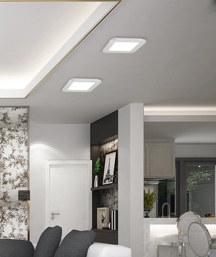 Plafon Nexit plafon 17x17 10W LED IP44  chrom+granila 3000K