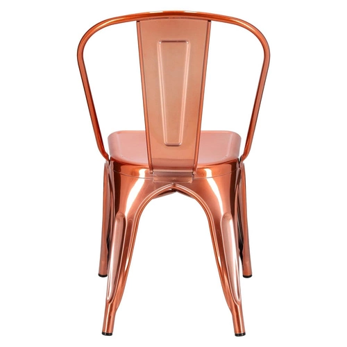 Krzesło metalowe Paris miedziane do jadalni i kuchni inspirowane Tolix loft D2.DESIGN
