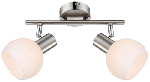 Lampa sufitowa Mauro listwa 2x4W E14 LED  rgb satyna nikiel z pilotem