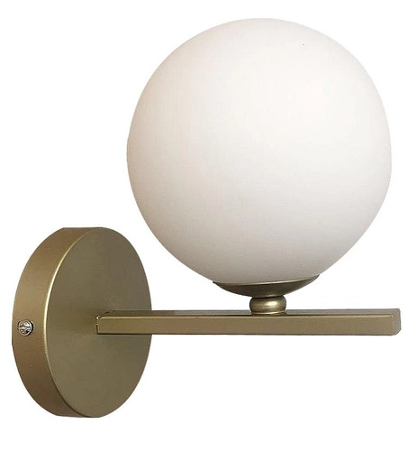 Kinkiet ścienny Kama nowoczesny szklano-mosiężny do sypialni i salonu CANDELLUX LIGHTING