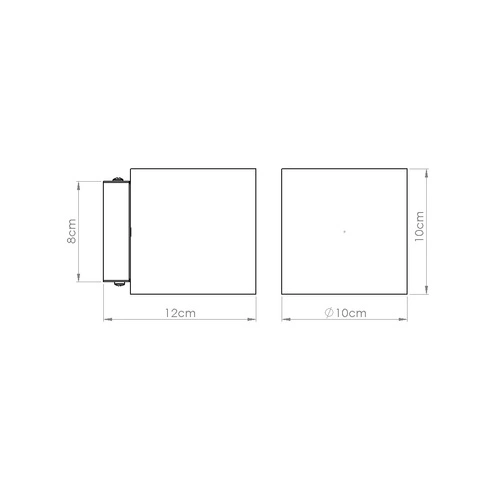 Kinkiet ścienny ORBIS nowoczesny beton beżowy do salonu i sypialni 12 cm