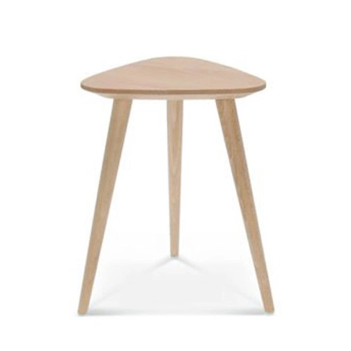 Taboret drewniany Finn FAMEG personalizowany, tapicerowany stołek do kuchni i salonu 49 cm