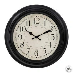 Zegar ścienny retro Moldi 40 cm czarny do salonu rustykalny Atmosphera