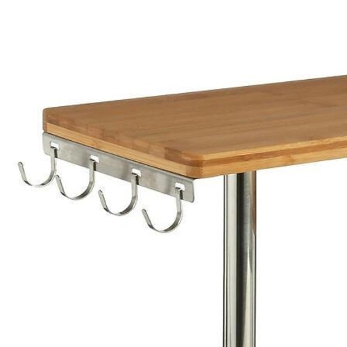 Bambusowa półka kuchenna na przyprawy z 3 poziomami i 4 haczykami 5five simply smart