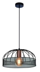Lampa wisząca Levi złoty 1x40W E27 klosz czarny