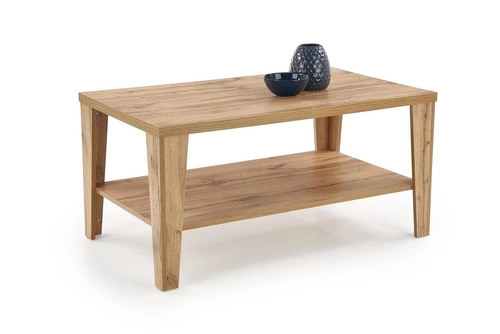 Stolik kawowy Deya prostokątny dębowy z półką nowoczesny do salonu Intesi 110x65 cm