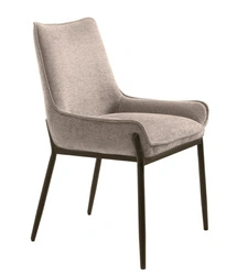 Krzesło tapicerowane Calgary do jadalni z podłokietnikami piaskowe