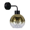 Kinkiet Lady lampa czarny 1x40W E27  klosz złoty