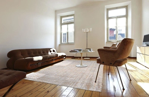Dywan nowoczesny bawełniany Central Yellow 280x360 prostokątny do salonu Louis de Poortere