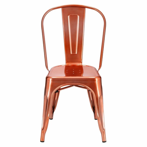 Krzesło metalowe Paris miedziane do jadalni i kuchni inspirowane Tolix loft D2.DESIGN