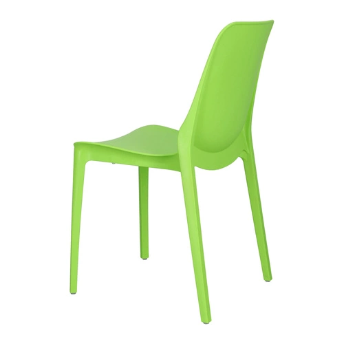 Krzesło ogrodowe Ginevra zielone z tworzywa sztaplowane nowoczesne do ogrodu SCAB Design