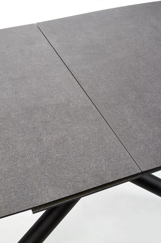 Stół rozkładany do jadalni Paello nowoczesny szklany ciemny popiel 180-240x95 cm Intesi