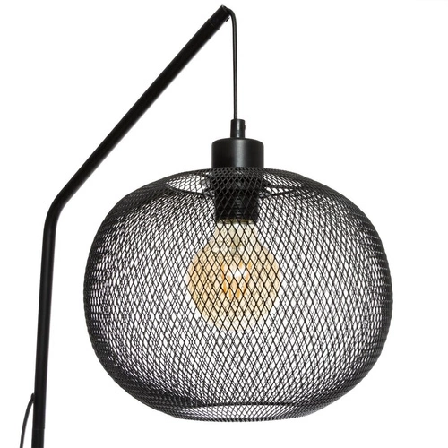 Lampa stojąca Emie czarna metalowa do salonu nowoczesna lampa podłogowa Atmosphera 157 cm