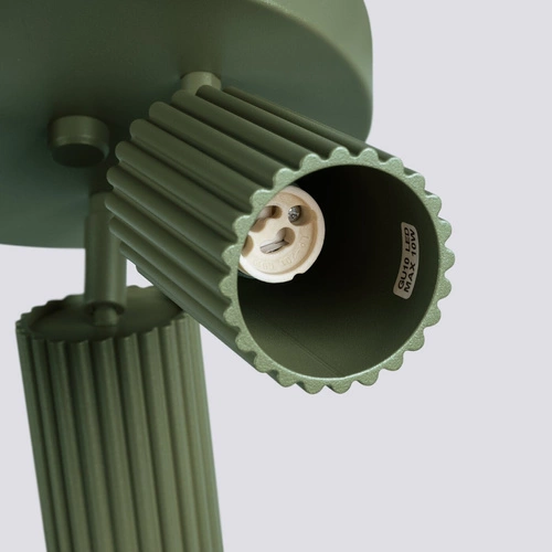 Plafon sufitowy KARBON 3P oliwkowy zielony nowoczesny do salonu i sypialni aluminium