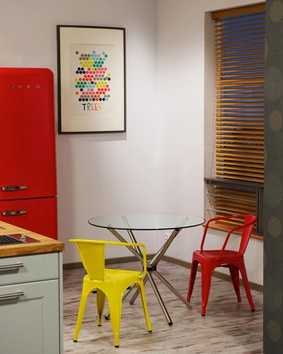 Krzesło metalowe Paris Arms szare do jadalni i kuchni z podłokietnikami inspirowane Tolix