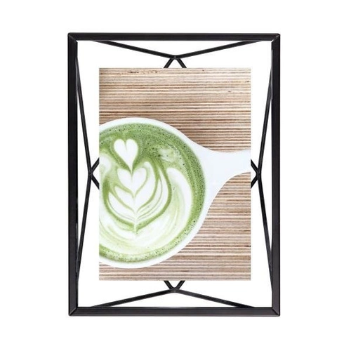 Ramka na zdjęcia 10x15 Umbra Prisma czarna nowoczesna metalowa wisząca lub stojąca