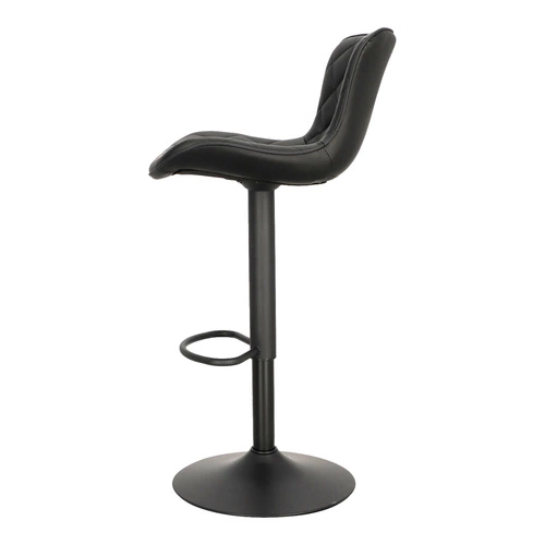 Hoker Aland czarny nowoczesny z oparciem obrotowy regulowany do kuchni i wyspy Intesi