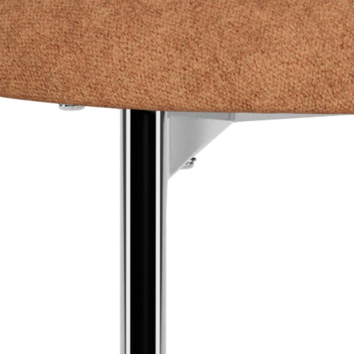 Krzesło Lyric Actona tapicerowane terakota chrom nowoczesne do jadalni