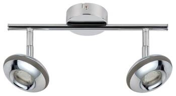 Lampa sufitowa Skipper listwa 2x6W LED cob główka okrągła 1e z przegubem kd system chrom