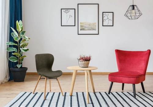 Krzesło tapicerowane Batilda Actona do jadalni i salonu dębowe khaki w stylu boho