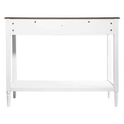 Konsola Solen biała z szufladami i półką, nowoczesny stolik do przedpokoju lub salonu