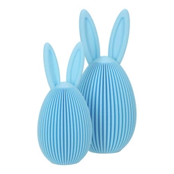 Intesi zestaw figurek wielkanocnych jajek niebieskich 17 cm dekoracja stołu i parapetu