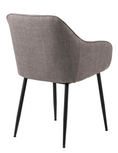 Krzesło tapicerowane Brooke jasnoszare z podłokietnikami do jadalni i salonu nowoczesne