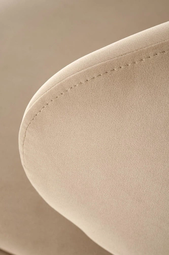 Hoker Nafan beżowy welurowy z oparciem do kuchni i jadalni nowoczesny Intesi 63 cm