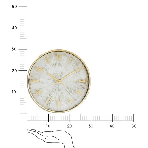 Zegar ścienny złoty Izzie 30 cm Atmosphera nowoczesny cichy do salonu lub sypialni