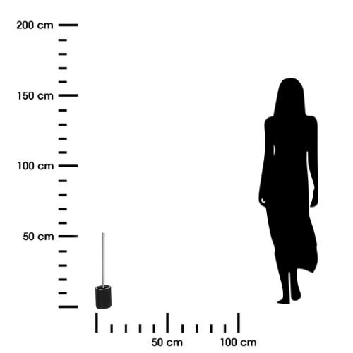 Czarna szczotka do WC Siliflex 5five simply smart nowoczesna do łazienki stal nierdzewna