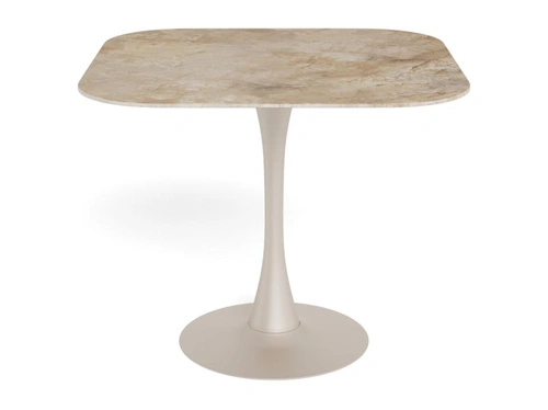 Stół Malta Actona kwadratowy do jadalni nowoczesny ceramika brązowa 90x90