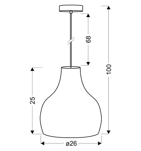 Nowoczesna lampa wisząca Buren fioletowa do salonu i sypialni CANDELLUX 26 cm