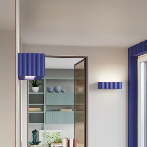 Kinkiet ścienny RIGATA ultramaryna ceramiczny nowoczesny do salonu