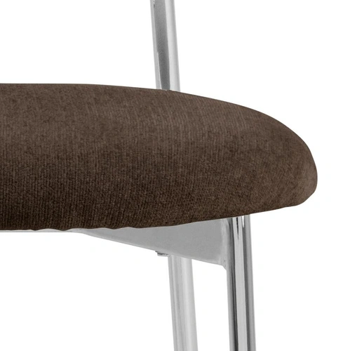 Krzesło Lyric Actona brązowe chromowane tapicerowane do jadalni