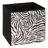 Pudełko do regału Poly zebra 31x31 materiałowe dekoracyjne czarno-białe 5five