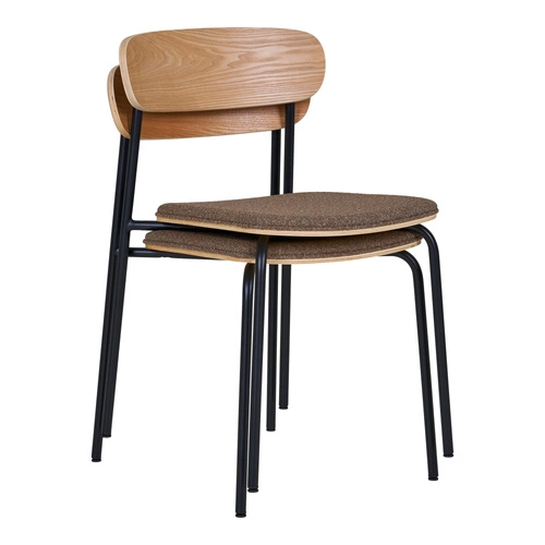 Krzesło drewniane Estepona jesion czarny Intesi do jadalni i kuchni klasyczne z oparciem