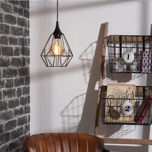 Lampa wisząca Drim czarna loftowa metalowa do salonu i kuchni Atmosphera 25 cm