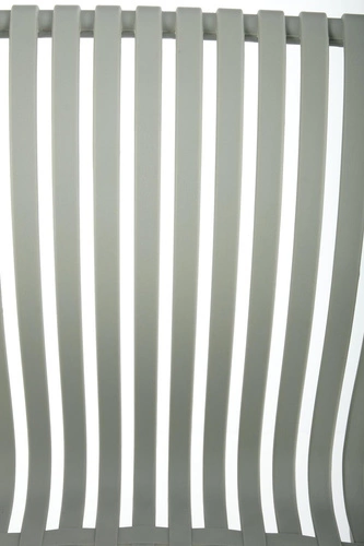 Krzesło ogrodowe z tworzywa Nathan Intesi szare, nowoczesne, łatwe czyszczenie, sztaplowane