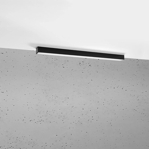 Plafon sufitowy LED PINNE 90 czarny nowoczesny do kuchni, salonu i przedpokoju