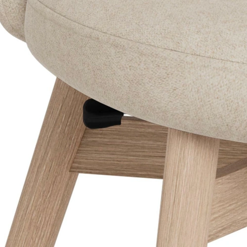 Actona Joy krzesło tapicerowane skandynawskie do jadalni beż dąb