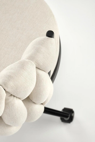 Fotel biurowy ergonomiczny Natol beżowy obrotowy z regulacją wysokości glamour do biura