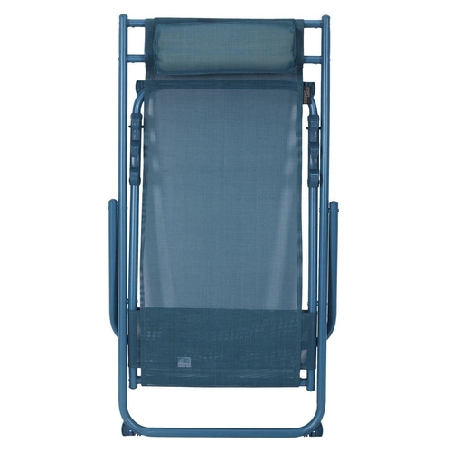 Leżak ogrodowy Canard składany z regulacją oparcia niebieski nowoczesny na taras Ventos