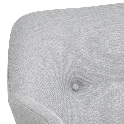 Krzesło bujane Emilia szare jasne tapicerowane