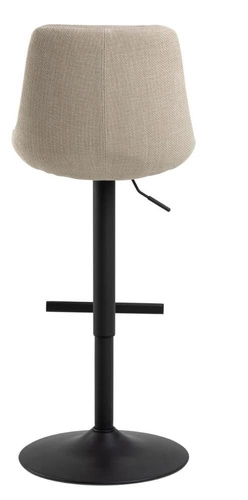 Hoker Adisa beżowy tapicerowany z oparciem obrotowy do kuchni i wyspy nowoczesny 65 cm