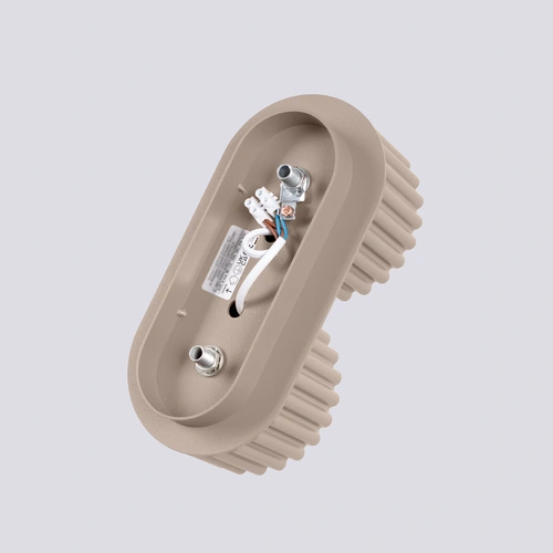 Plafon sufitowy nowoczesny AURA 2 beżowy do salonu i kuchni aluminium GX53