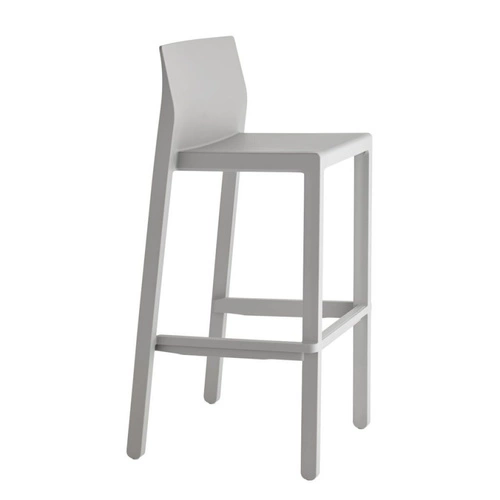 Hoker Kate szary jasny 75 cm nowoczesny do kuchni i ogrodu z oparciem sztaplowany SCAB Design