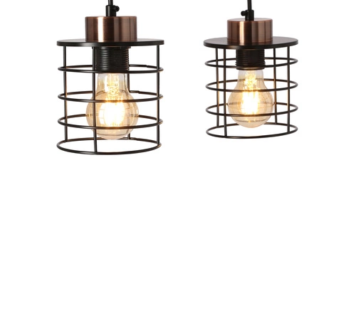 Nowoczesna lampa wisząca Glob czarna złota 2-punktowa do salonu i nad stół CANDELLUX