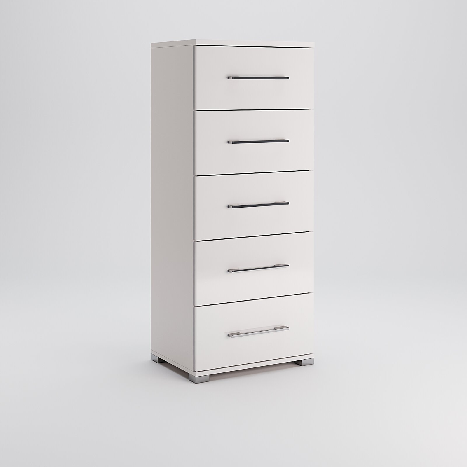 Komoda Flory 5szuflad 55cm biały połysk